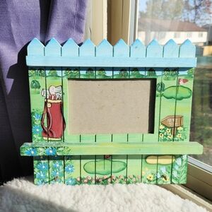 Hand-painted Novelty Golf Course Picture Frame